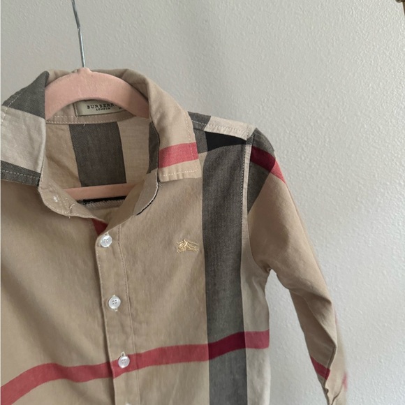 Burberry Nova Check Button Down Long Sleeve shirt Little Boys size 3T - Picture 4 of 5